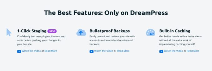 DreamPress 計劃的特點