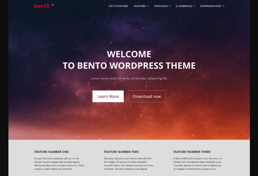 Bento: bezpłatne motywy bloga WordPress