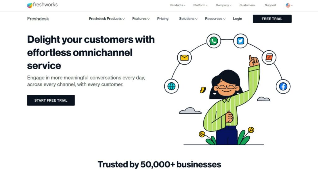 Perangkat lunak layanan pelanggan Freshdesk