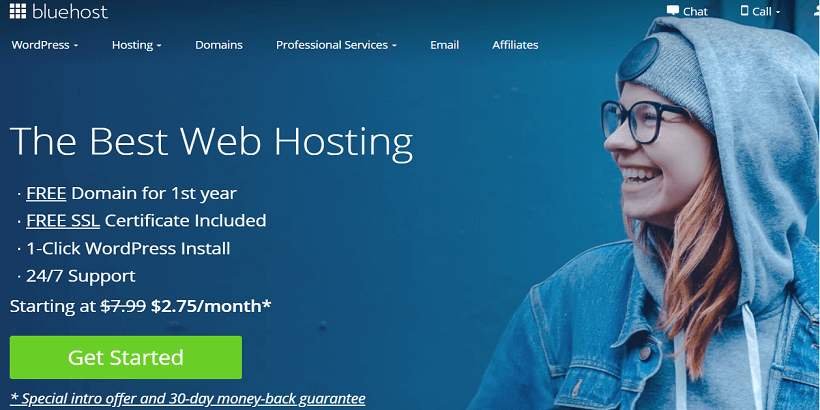 موقع Bluehost