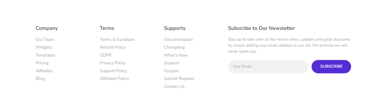Come creare un menu in WordPress (3 metodi facili) 4 Footer Menu Example