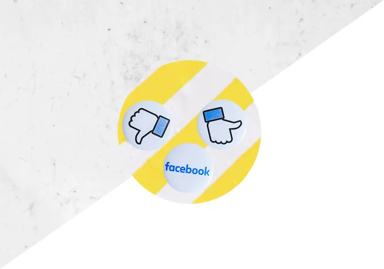 Cara mempromosikan blog Anda di media sosial - logo Facebook dengan jempol ke atas