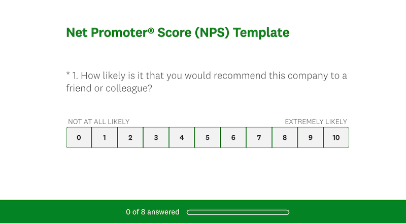 SurveyMonkey一度に1つの質問