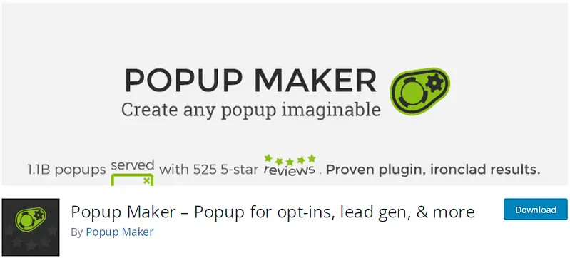Plug-in Popup Maker