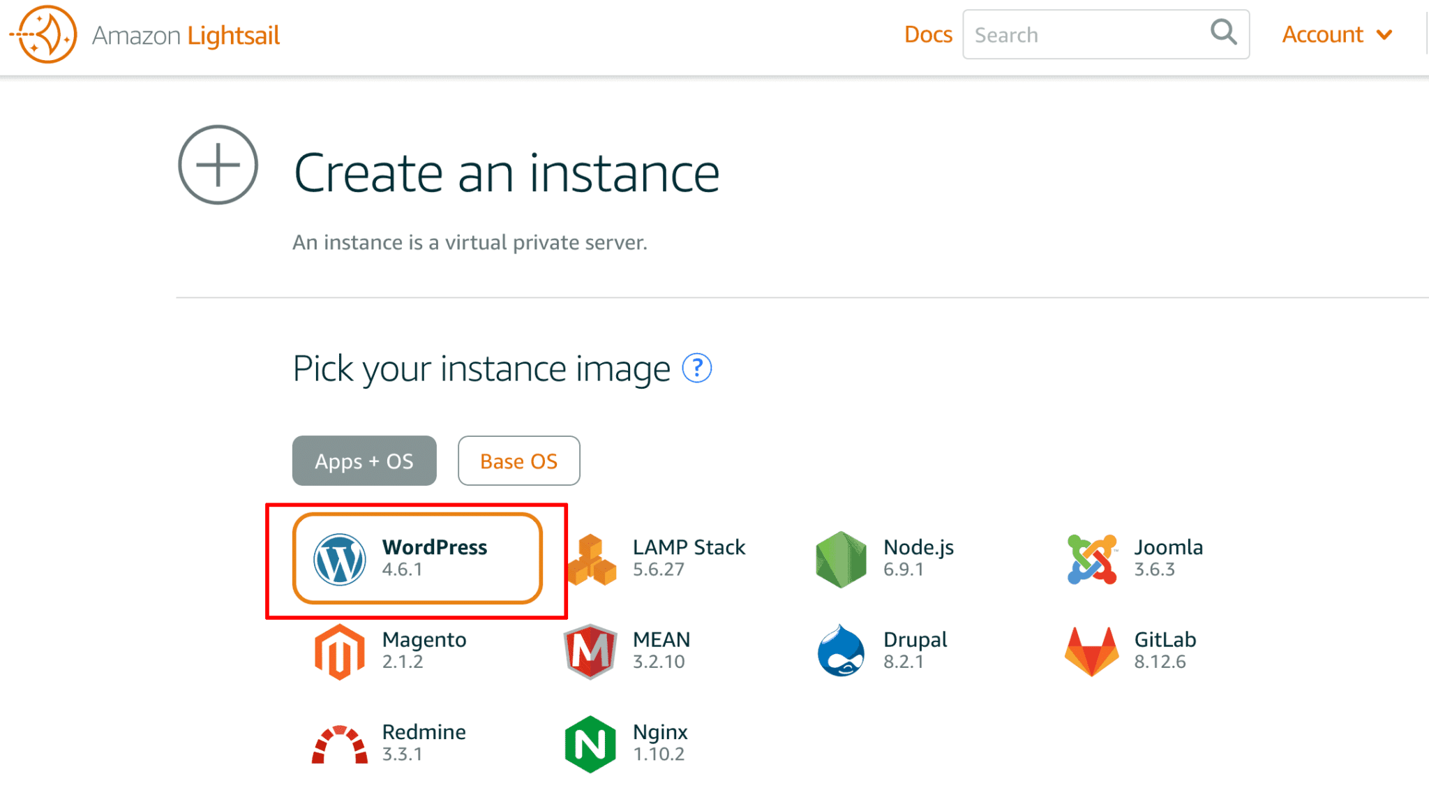 Introdução aos aplicativos Bitnami usando o Amazon Lightsail