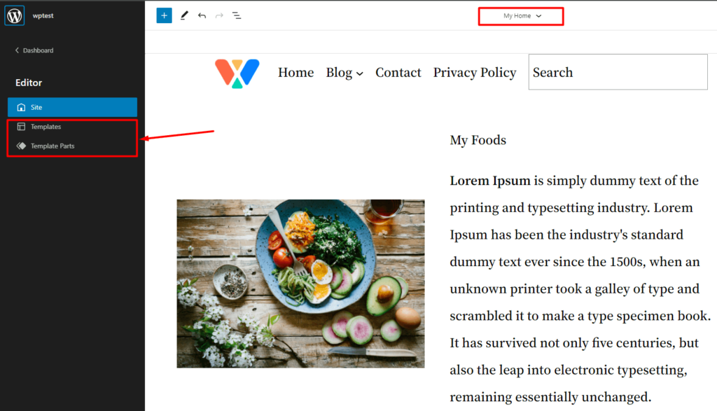 ¿Cómo editar la barra lateral de WordPress en el tema Twenty Twenty-two? 4 Accessing templates and template parts in the twenty twenty-two theme