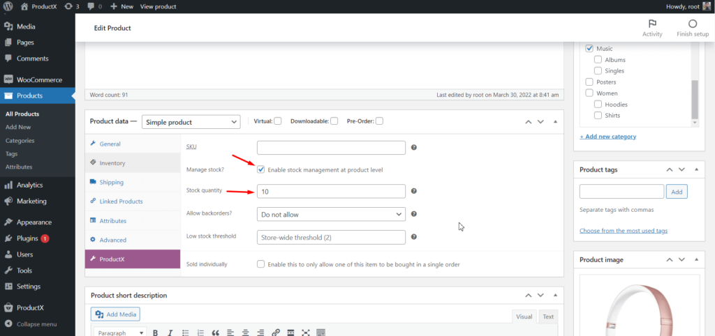 ProductX4用のストックプログレスバーアドオンの紹介 Enable on Simple Product