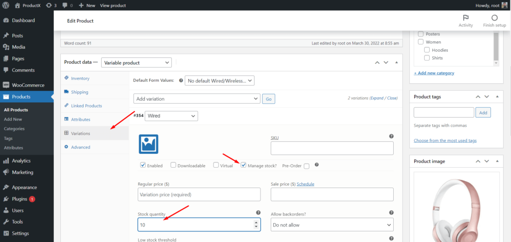 ProductX6用のストックプログレスバーアドオンの紹介 Enable on Variable Product