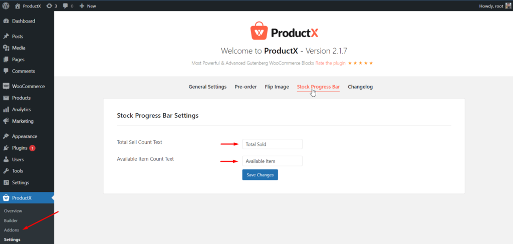 ProductX3用のストックプログレスバーアドオンの紹介 Explore Setting