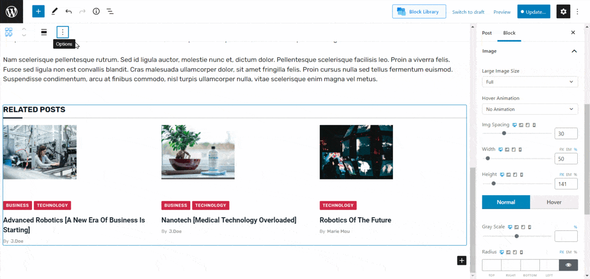 WordPressでサムネイル付きの関連投稿を表示するにはどうすればよいですか? 6 Reusable blocks for related posts with thumbnails