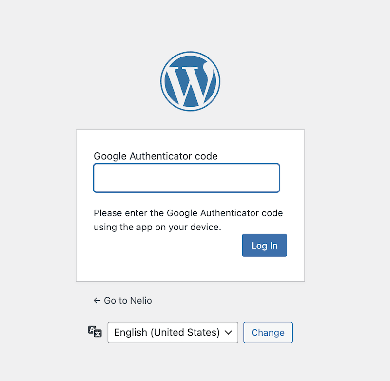 Langkah kedua akses ke situs WordPress