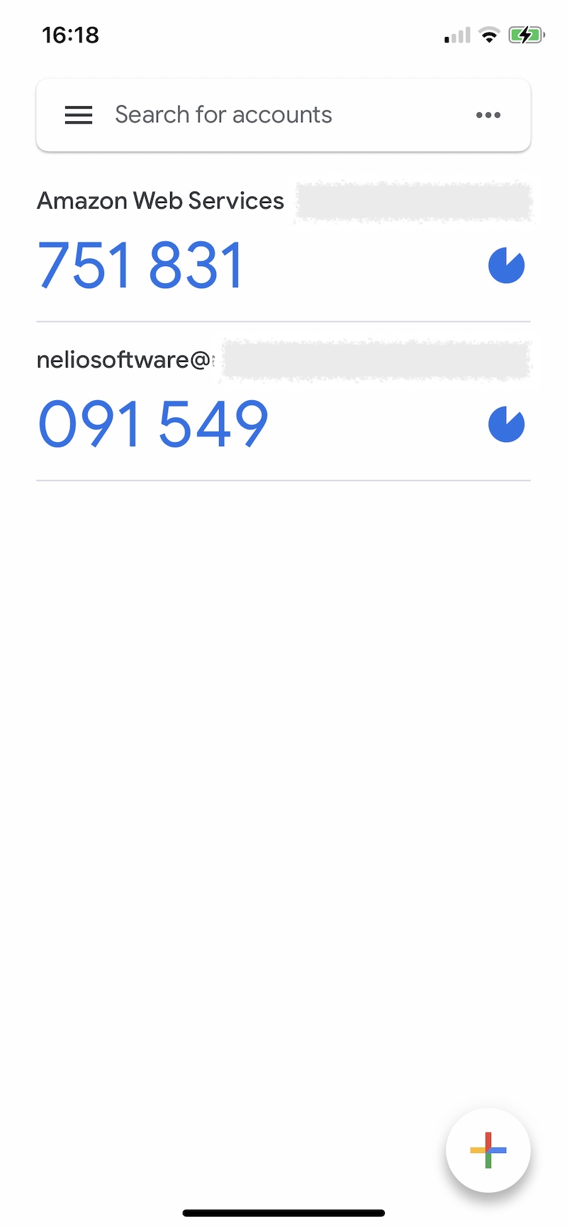 Kode yang ditampilkan di aplikasi Google Authenticator