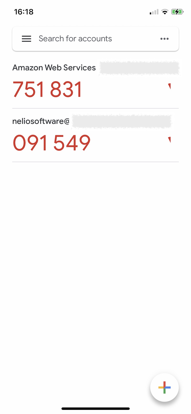 Kode yang ditampilkan di aplikasi Google Authenticator