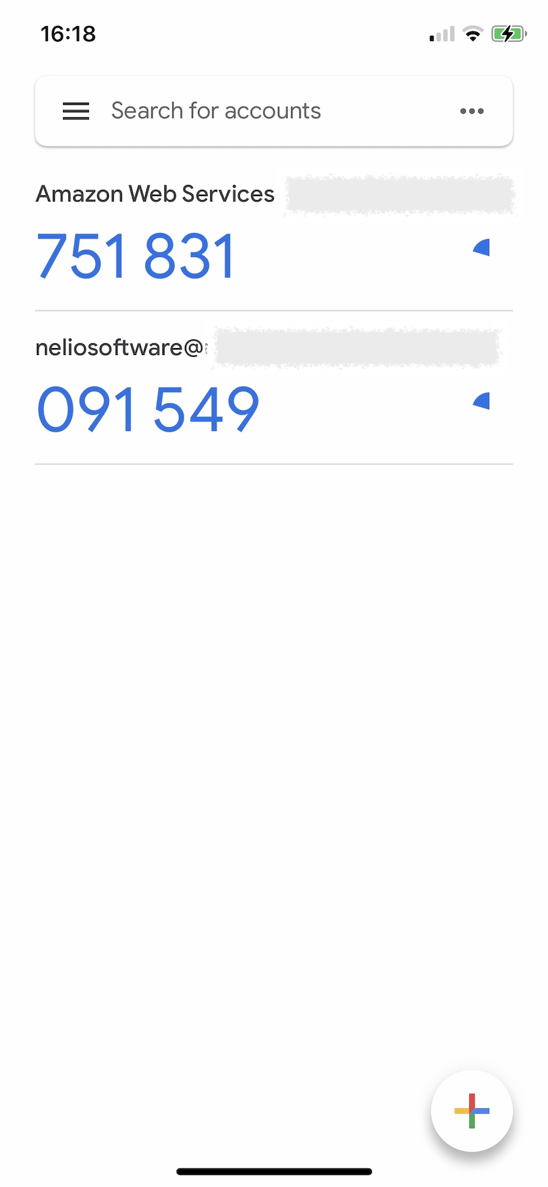 Kode yang ditampilkan di aplikasi Google Authenticator