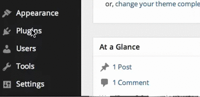 Tampilan tindakan untuk menambahkan plugin baru di WordPress