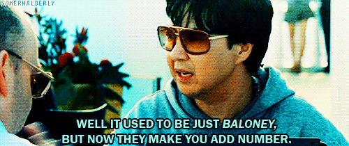 Gif di mana aktor Ken Jeong berkomentar bahwa dia tidak ingat kata sandi barunya.