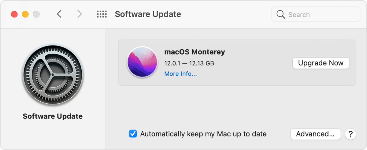 إجراء تحديث لنظام macOS