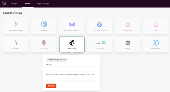 Masukkan kunci API dalam pembuat SeedProd Enter API key within SeedProd builder