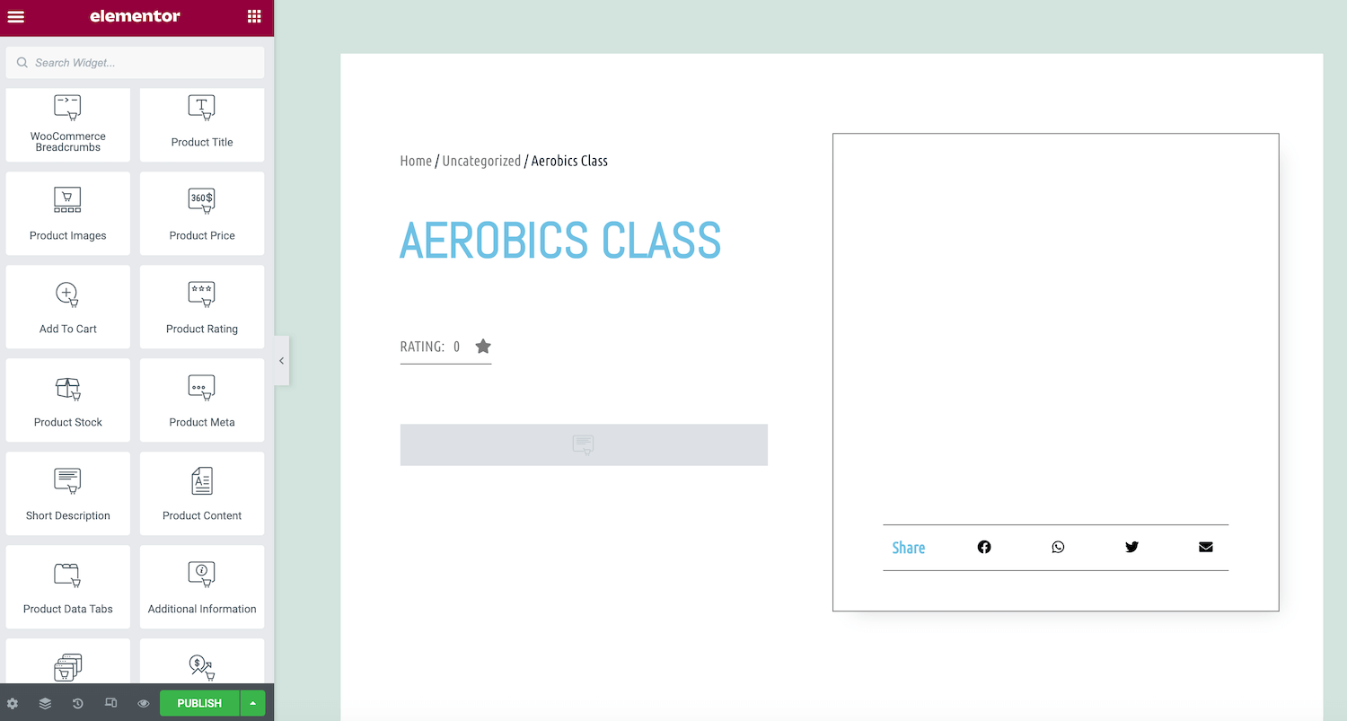 Găsiți widget-uri WooCommerce Elementor în bara laterală