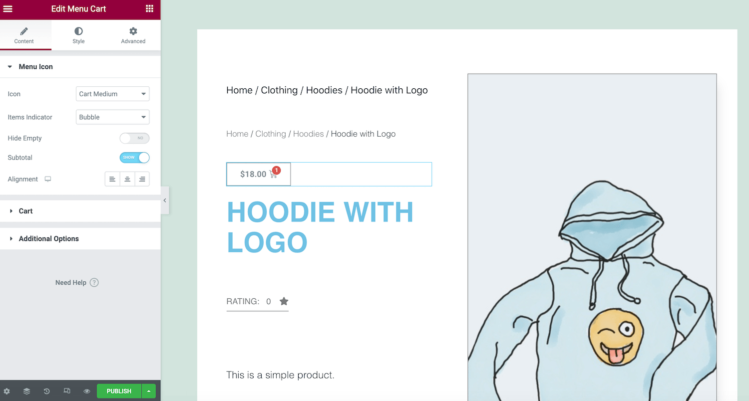 Trageți și plasați widget-urile WooCommerce