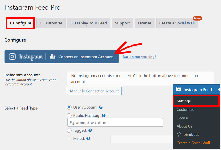 conectați-vă contul de instagram - IsItWP - Detector de teme WordPress gratuit connect your instagram account