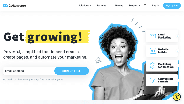 beranda getresponse - IsItWP - Detektor Tema WordPress Gratis getresponse email marketing service