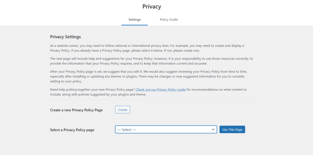 Kebijakan Privasi WordPress untuk GDPR
