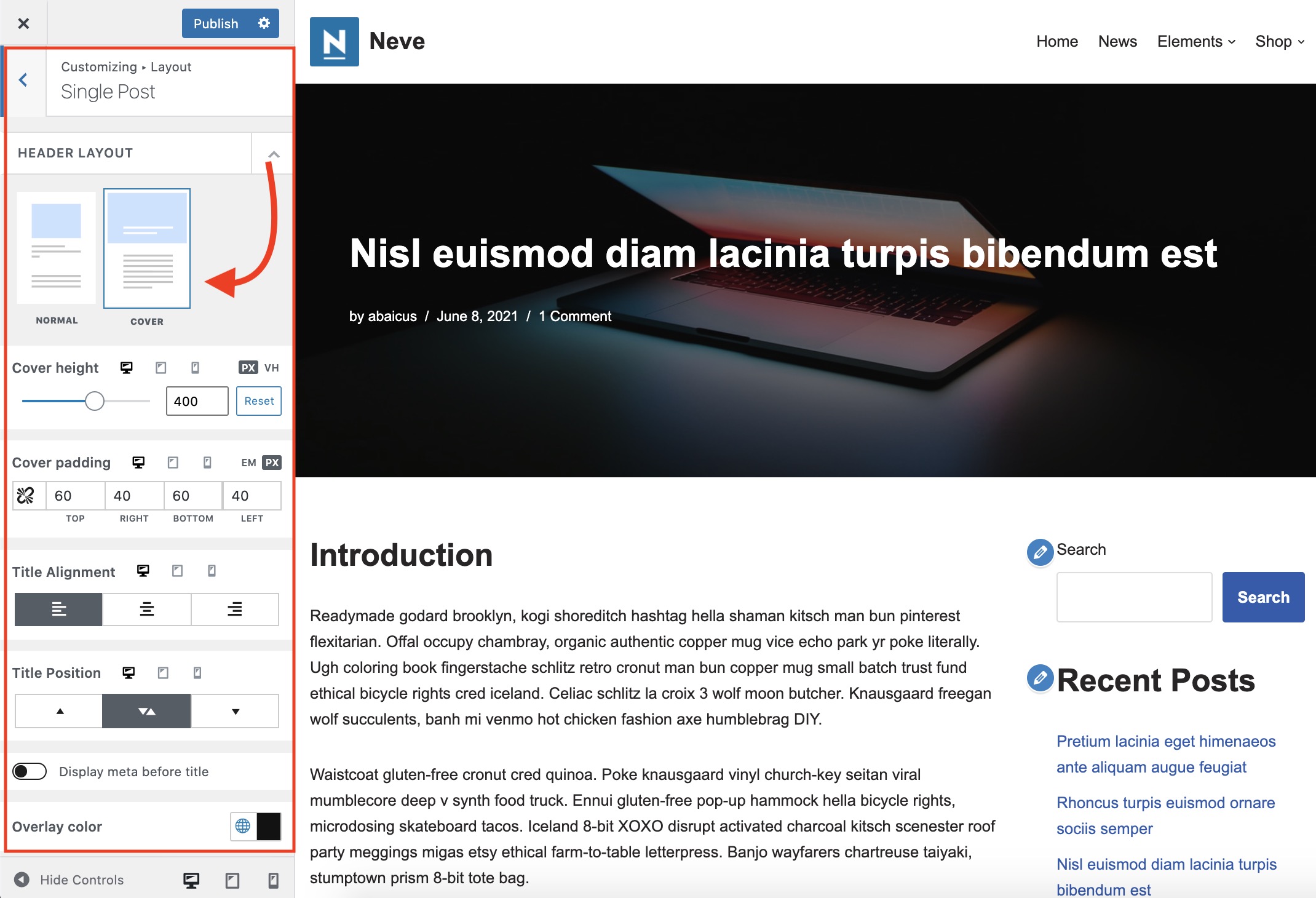 Neve 3.0 wprowadza nowy zakres opcji układu do Twoich postów na blogu i stron produktów