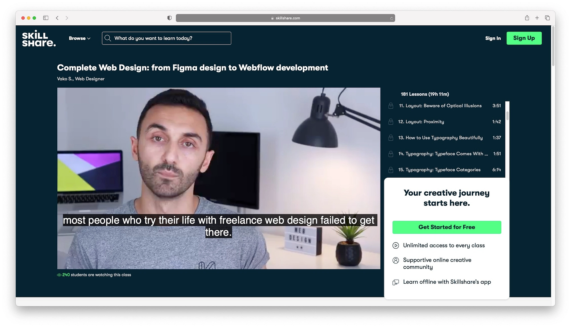 Skillshare oferece um curso de web design online perfeito para iniciantes
