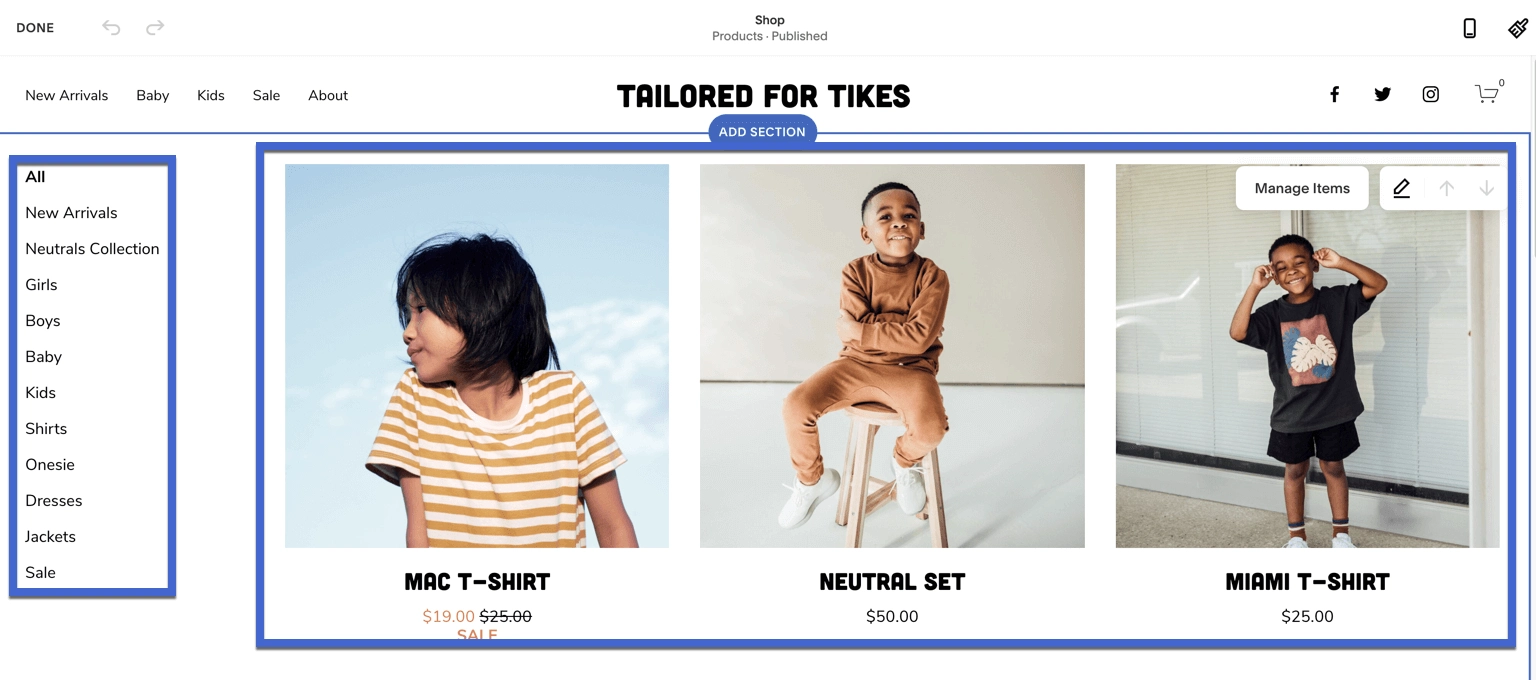 Ulasan Squarespace dari template