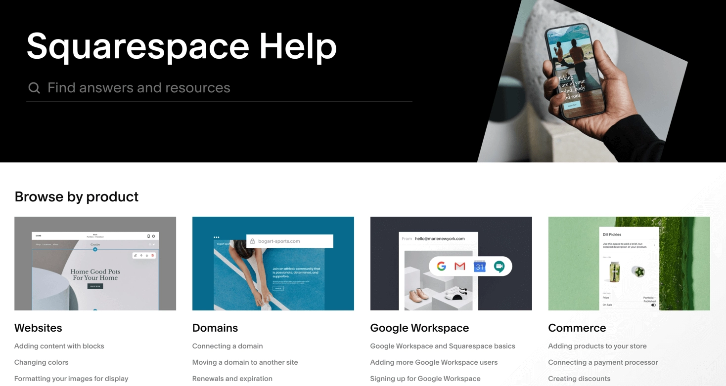 Ulasan Squarespace tentang dukungan pelanggan