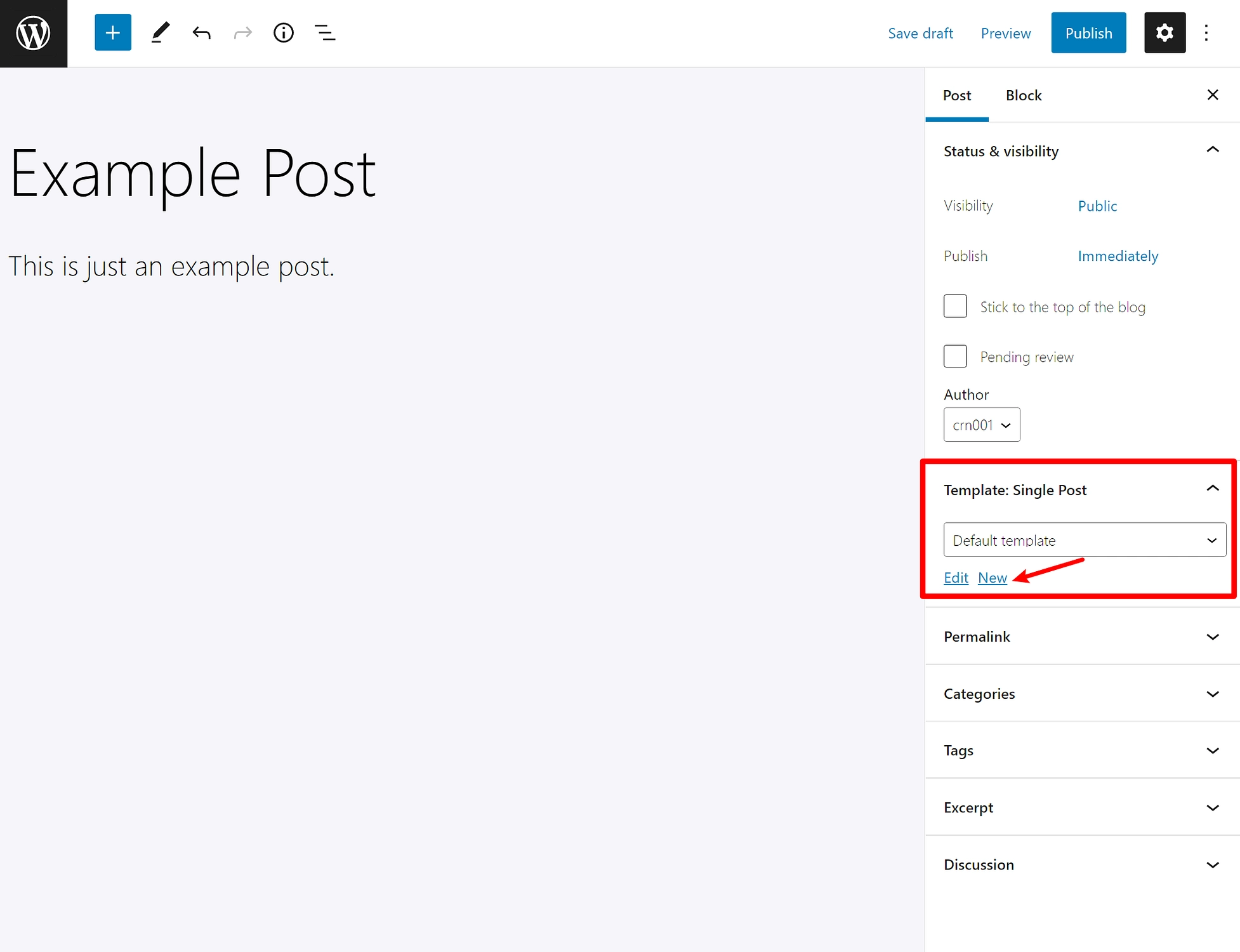 Come accedere alla modalità di modifica dei modelli di WordPress