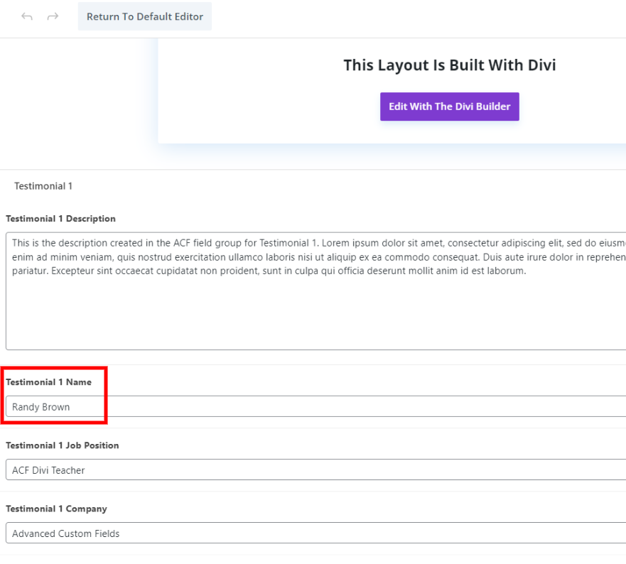 การแก้ไข Dynamic Testimonial Content