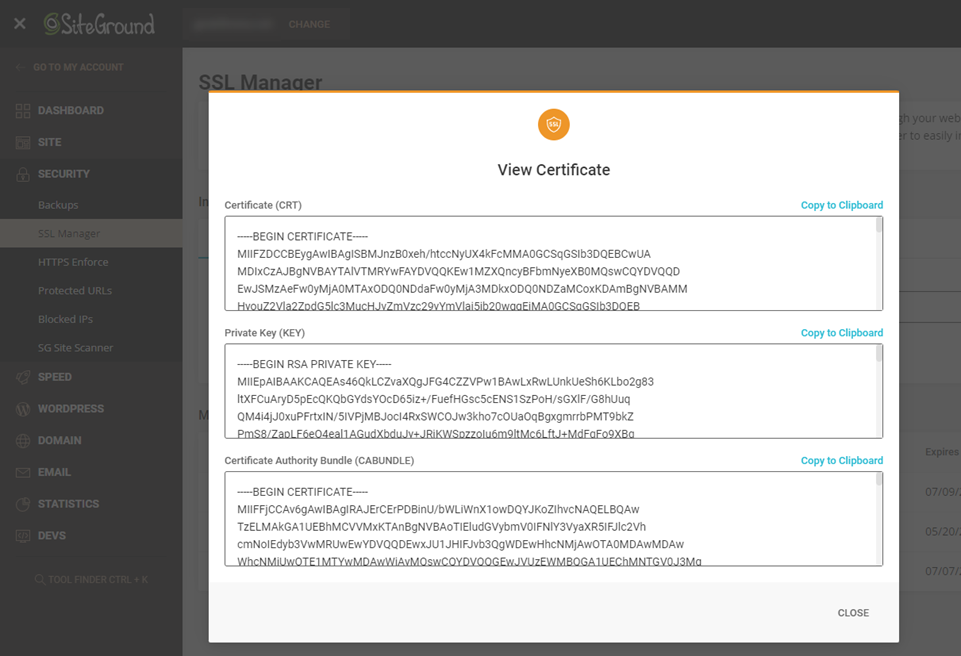 visualizza certificato ssl