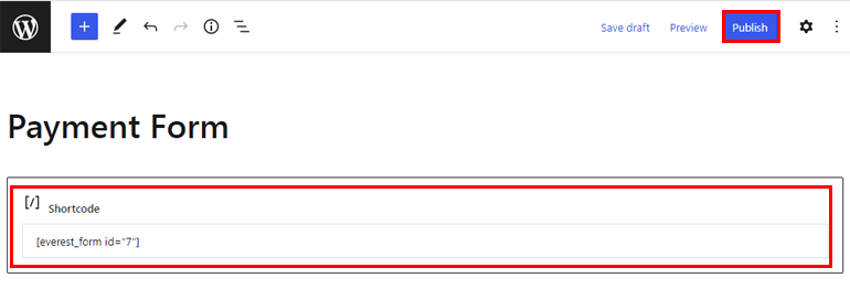 发布付款表格