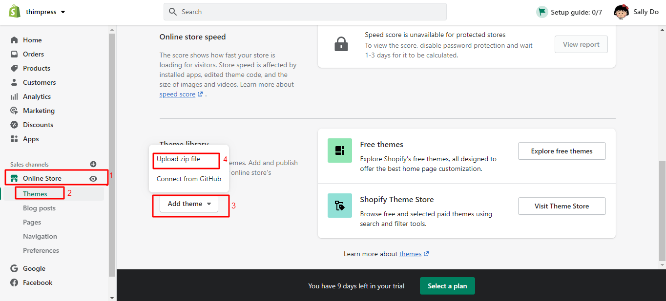 dicas da shopify adicionar tema