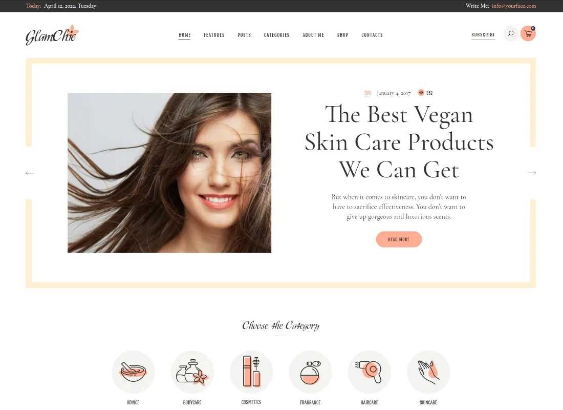 GlamChic | Tema WordPress de Blog de Beleza e Revista Online