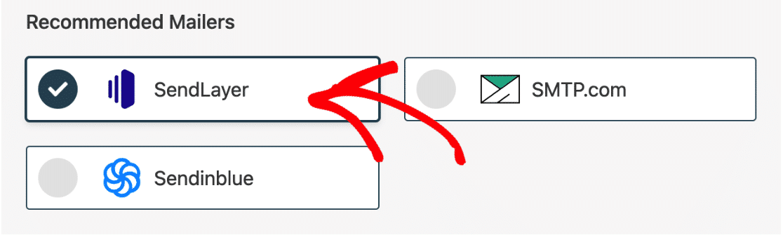 SendLayer e-posta kurulum sihirbazı