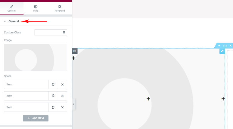 如何在 WordPress 5 中輕鬆添加圖像熱點 General options Image Hotspots custom widget default