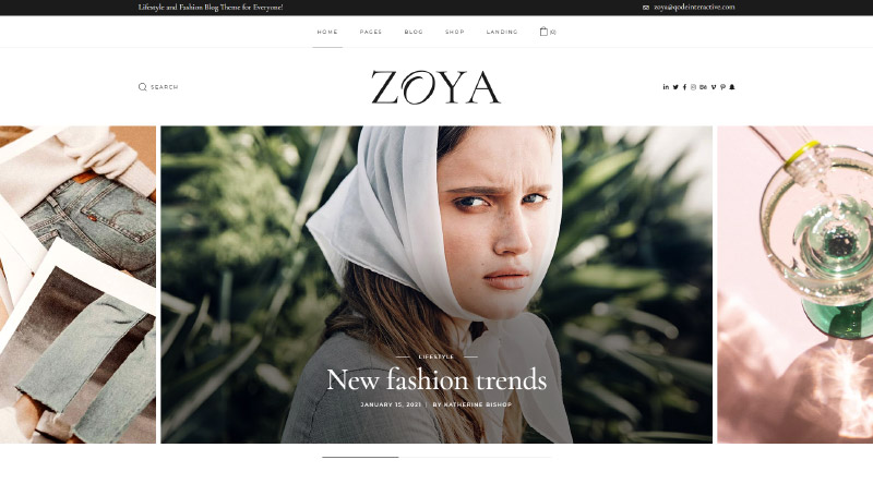 Blog Yazısı Nedir ve Bir Profesyonel Gibi Nasıl Yazılır? 6 Zoya fashion blog theme