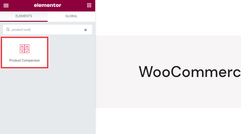 Come aggiungere facilmente l'elemento di confronto dei prodotti WooCommerce al tuo sito Web 4 Product comparison widget
