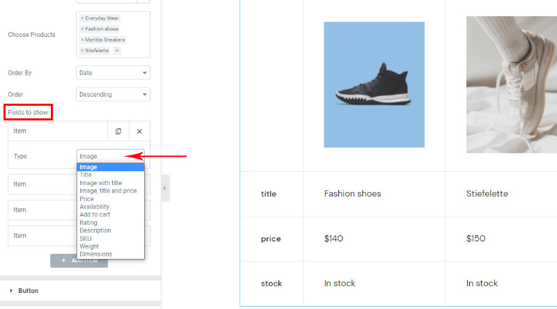 Come aggiungere facilmente l'elemento di confronto dei prodotti WooCommerce al tuo sito Web 8 Fields to show