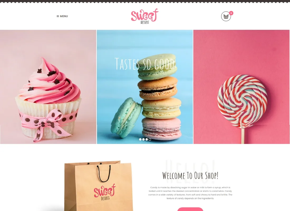 甜品 |糖果店和咖啡馆 WordPress 主题