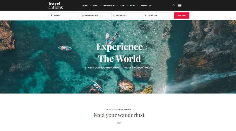 Travelcations WordPress Theme