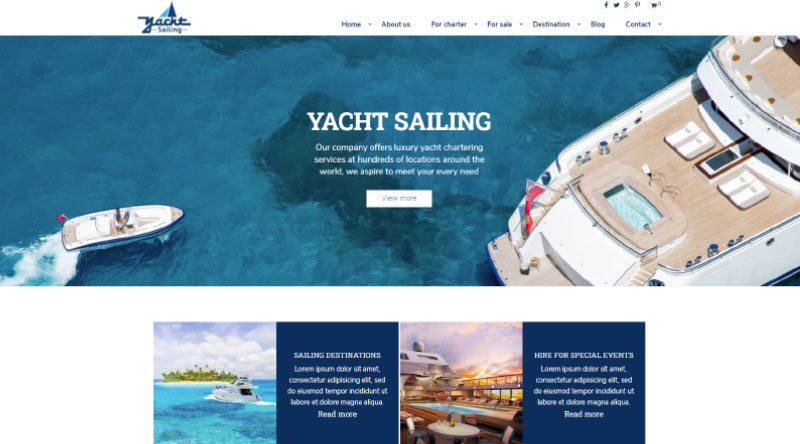 Yacht Sailing WordPress Theme