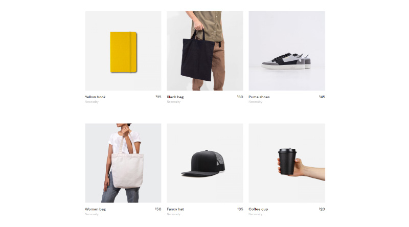 Come creare il tuo negozio Elementor WooCommerce Pagina 7 Product examples