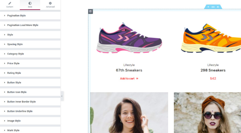 Come creare il tuo negozio Elementor WooCommerce Pagina 6 Product list style options