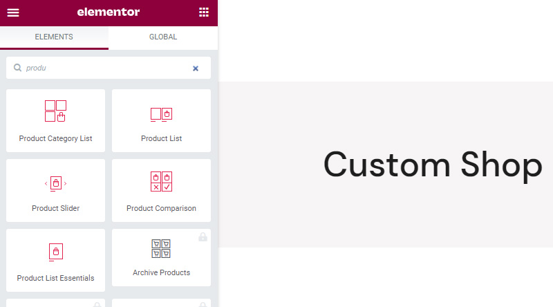 Come creare il tuo negozio Elementor WooCommerce Pagina 4 Product widgets