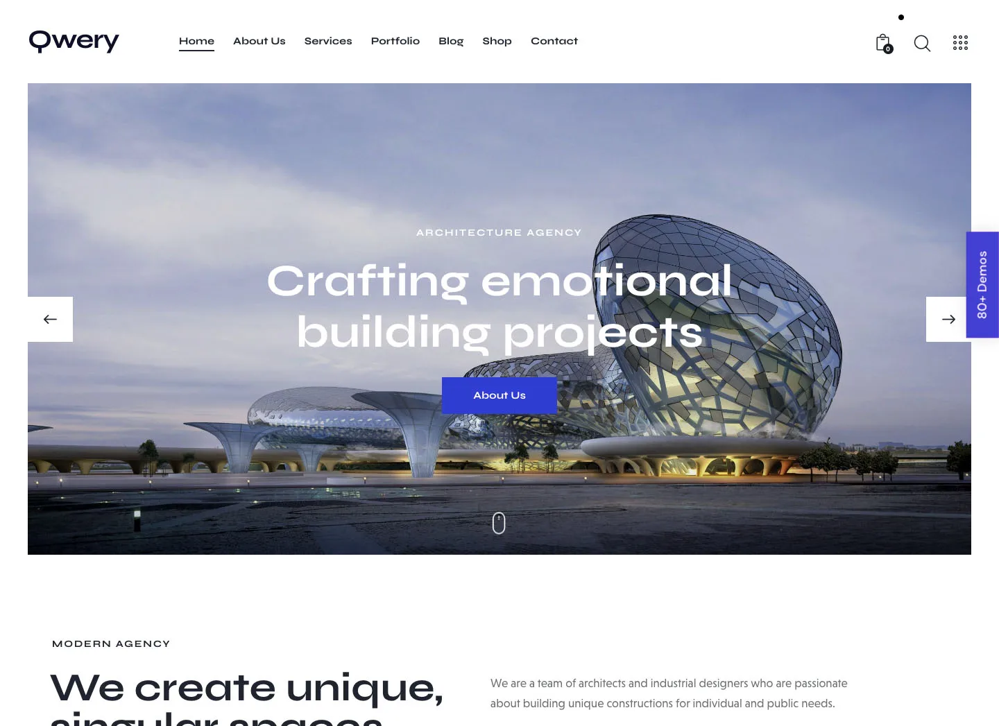 Qwery | Tema WordPress aziendale multiuso + RTL