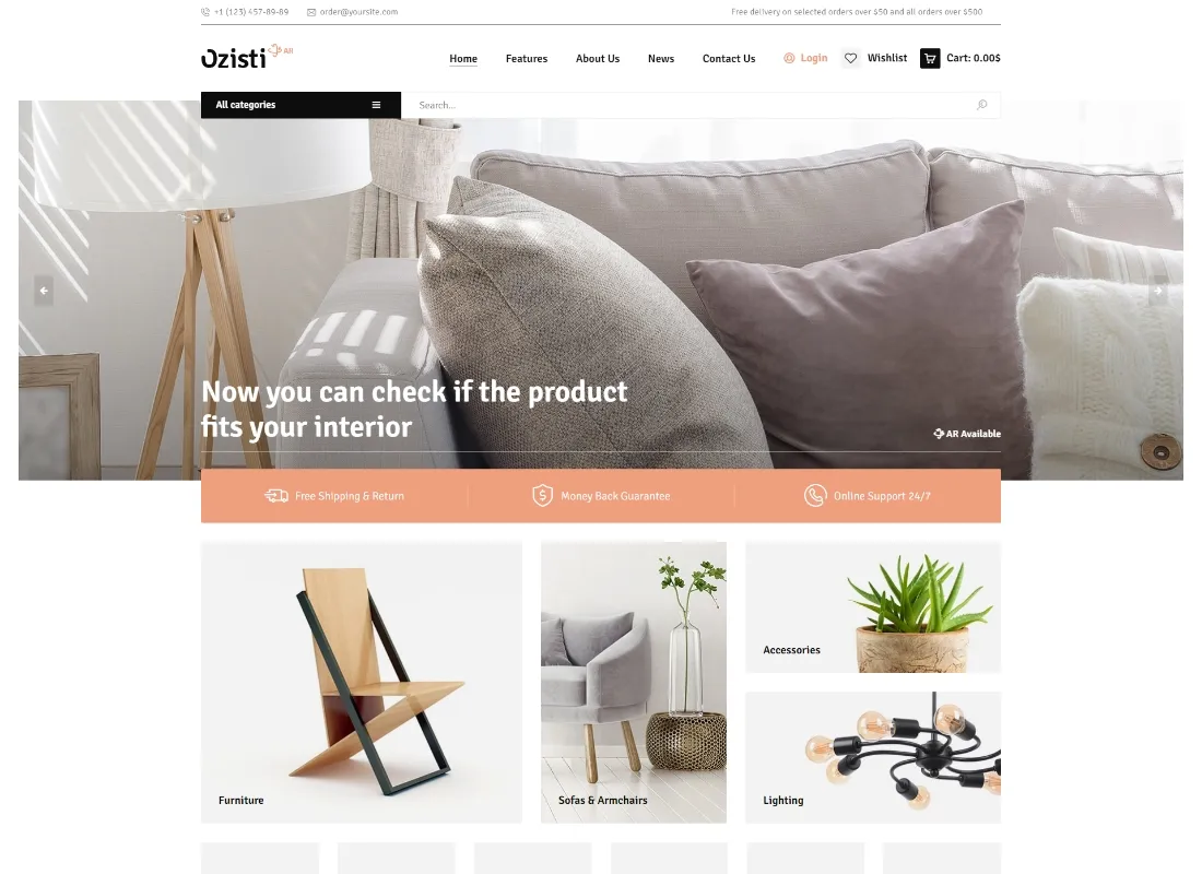 Ozisti | Un negozio di realtà aumentata a tema WordPress WooCommerce multi-concetto pronto